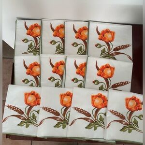 Vintage Fabric Table Napkins